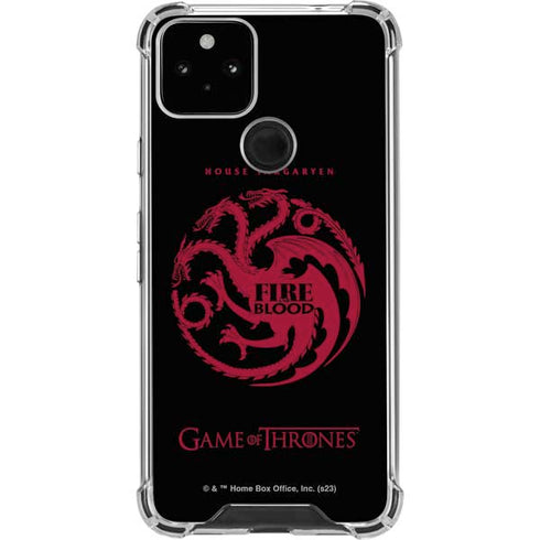 Game of Thrones: House Targaryen Google Pixel 5 Clear Case
